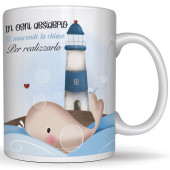 TAZZA MUG IN CERAMICA BALENA DEBORA BEE CROMO