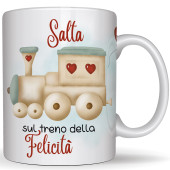 TAZZA MUG IN CERAMICA TRENO DEBORA BEE CROMO
