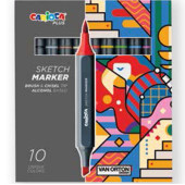 PENNARELLO DOPPIA PUNTA SKETCH MARKER SCATOLA 10 COLORI CARIOCA PLUS