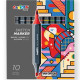 PENNARELLO DOPPIA PUNTA SKETCH MARKER SCATOLA 10 COLORI CARIOCA PLUS