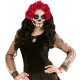 MASCHERA DIA DE LOS MUERTOS DECORATA CON ROSE ROSSE SET DA 12 WIDMANN