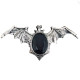ANELLO PIPISTRELLO GOTICO CON GEMMA NERA WIDMANN
