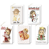 CHIUDIPACCO NATALE CON CORDONCINO 5X7 DOLCELEGNO CROMO
