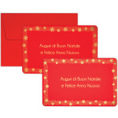 BIGLIETTO AUGURALE NATALE 9X14 CARTONCINO SEMPLICE ROSSO ELLEBI