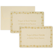 BIGLIETTO AUGURALE NATALE 9X14 CARTONCINO SEMPLICE AVORIO ELLEBI