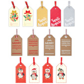 CHIUDIPACCO NATALE 4,5X8,5 TARGHETTA CON NASTRO ELLEBI