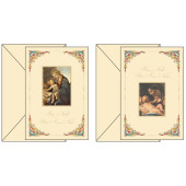 BIGLIETTO AUGURALE NATALE 9x14 NATIVITA' CAMOSCIO KARTOS