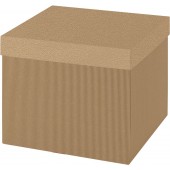 SCATOLA CON COPERCHIO ONDA AVANA