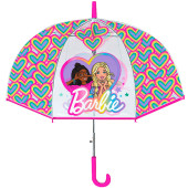 OMBRELLO MANUALE CUPOLA TRASPARENTE &Oslash; 42 CM. BARBIE