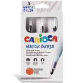 PENNELLO CON SERBATOIO SET 3 PUNTE WATER BRUSH CARIOCA