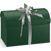 SCATOLA REGALO COFANETTO CM. 33X18X17 SETA VERDE