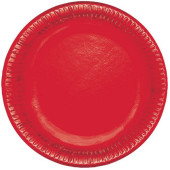 PIATTO PIANO IN CARTA 10 PZ. ROSSO BIBO