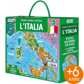PUZZLE SAGOMATO 90X60 L'ITALIA NUOVA EDIZIONE CON FORMINE SASSI