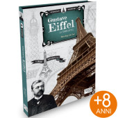 LIBRO ILLUSTRATO SCIENZIATI E INVENTORI + MODELLINO GUSTAVE EIFFEL SASSI