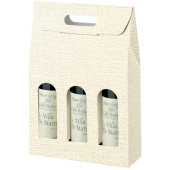 SCATOLA 3 BOTTIGLIE CM.27X9X38,5 ARDESIA BIANCO
