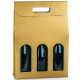 SCATOLA 3 BOTTIGLIE CHAMPAGNE CON MANIGLIA ARDESIA ORO