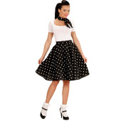 GONNA E FOULARD A POIS ANNI 50 NERO WIDMANN