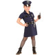 COSTUME POLIZIOTTA CON CINTURA, CAPPELLO, MANETTE, RADIO WIDMANN