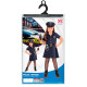 COSTUME POLIZIOTTA CON CINTURA, CAPPELLO, MANETTE, RADIO WIDMANN