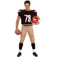 COSTUME AMERICAN FOOTBALL PLAYER CON T-SHIRT IMBOTTITA ELASTICIZZATA, PANTALONI IMBOTTITI WIDMANN