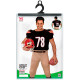 COSTUME AMERICAN FOOTBALL PLAYER CON T-SHIRT IMBOTTITA ELASTICIZZATA, PANTALONI IMBOTTITI WIDMANN