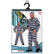 COSTUME CARCERATO BIANCO/NERO CASACCA, PANTALONI, CAPPELLO WIDMANN
