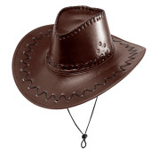 CAPPELLO COWBOY MARRONE CON CUCITURE SIMILPELLE WIDMANN