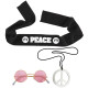 SET HIPPIE (FASCIA PER TESTA, OCCHIALI, COLLANA) WIDMANN