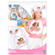 SET TRAVESTIMENTO BABY ROSA CON CUFFIA, BAVAGLINO, PANNOLINO GIGANTE WIDMANN