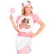 SET TRAVESTIMENTO BABY ROSA CON CUFFIA, BAVAGLINO, PANNOLINO GIGANTE WIDMANN