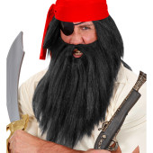 PARRUCCA PRIMITIVO / PIRATA NERA CON BARBA WIDMANN