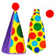 SET TRAVESTIMENTO CLOWN CON cappello, maxi cravatta, naso WIDMANN