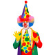 SET TRAVESTIMENTO CLOWN CON cappello, maxi cravatta, naso WIDMANN