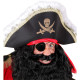 SET TRAVESTIMENTO PIRATA CON benda per occhio, orecchino WIDMANN