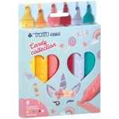 EVIDENZIATORE TRATTO VIDEO CANDY COLLECTION SET 6 COLORI FILA