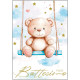 BIGLIETTO AUGURALE BATTESIMO 11,8X16,8 CON RILIEVO MARPIMAR