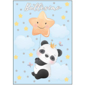 BIGLIETTO AUGURALE BATTESIMO 11,8X16,8 FOIL OLOGRAFICO MARPIMAR