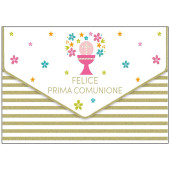 BIGLIETTO AUGURALE COMUNIONE 11,8X16,8 PORTASOLDI MARPIMAR