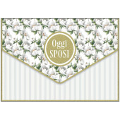 BIGLIETTO AUGURALE MATRIMONIO 11,8X16,8 PORTASOLDI CON FOIL ORO MARPIMAR