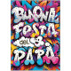 BIGLIETTO AUGURALE PAPA' 11,8X16,8 CON FOIL ORO MARPIMAR