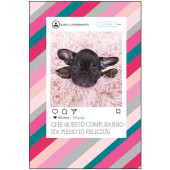 BIGLIETTO AUGURALE COMPLEANNO 11,8X16,8 ANIMALETTI MARPIMAR