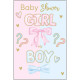 BIGLIETTO AUGURALE BABY SHOWER 11,8X16,8 MARPIMAR