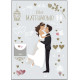 BIGLIETTO AUGURALE MATRIMONIO 11,8X16,8 SPECIAL CON APPLICAZIONE 3D MARPIMAR