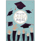 BIGLIETTO AUGURALE LAUREA 11,8X16,8 SPECIAL CON APPLICAZIONE 3D MARPIMAR