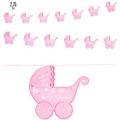 FESTONE PASSEGGINO ROSA MT.2,75 WIDMANN