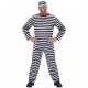 COSTUME CARCERATO BIANCO/NERO CASACCA, PANTALONI, CAPPELLO WIDMANN