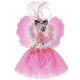 COSTUME FATINA DEI FIORI CON tutu, ali, copricapo, bacchetta WIDMANN