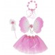COSTUME FATINA DEI FIORI CON tutu, ali, copricapo, bacchetta WIDMANN