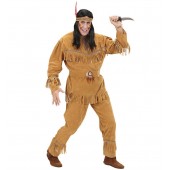 COSTUME INDIANO scamosciato casacca, pantaloni, cintura, fascia per testa L WIDMANN