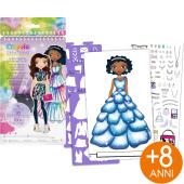 SUPER ALBUM GLAM SET DISEGNA LA TUA COLLEZIONE DI MODA CREATIONS CRAYOLA